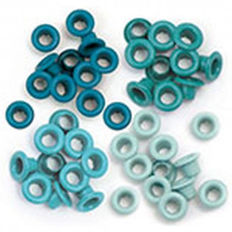 Standard eyelets aluminium aqua